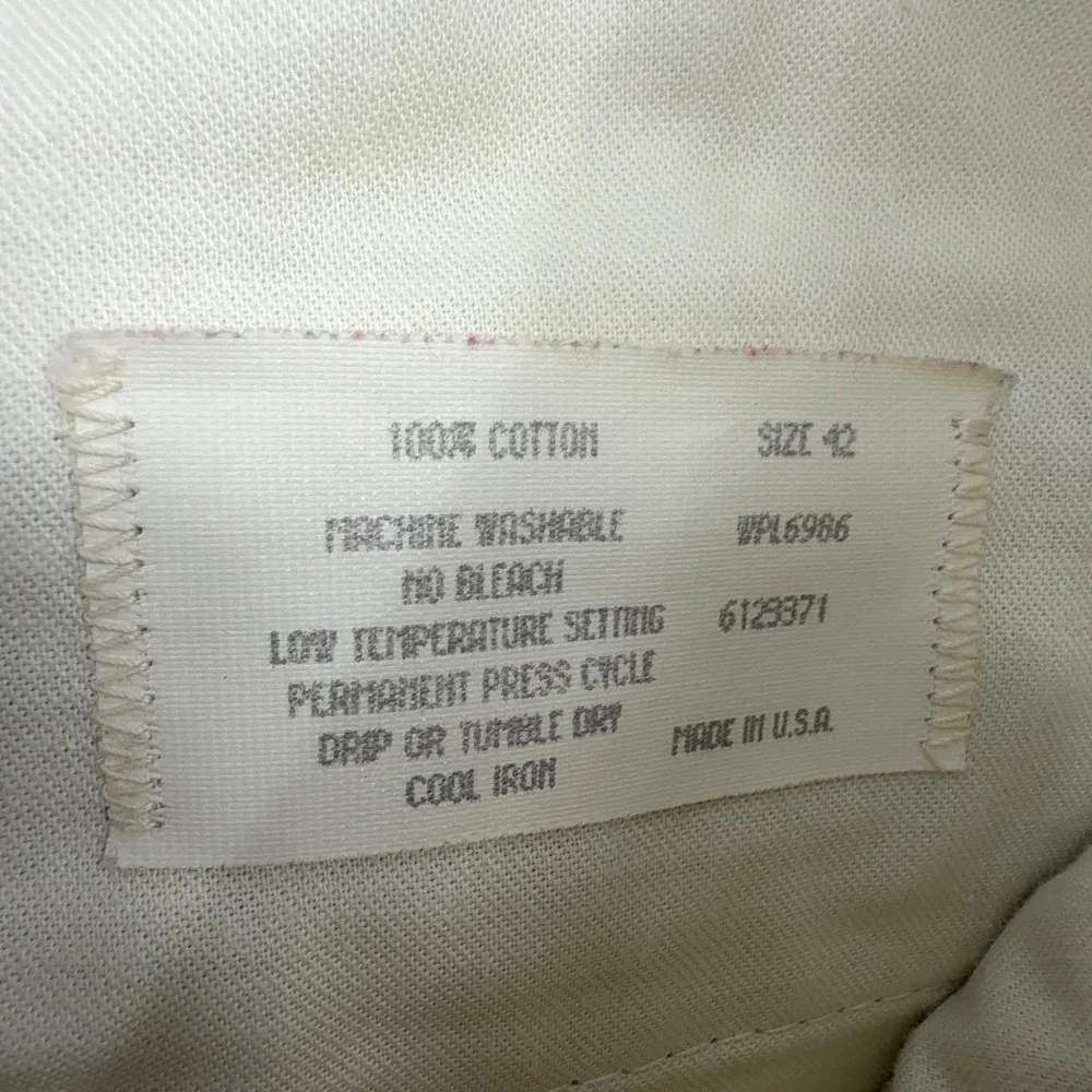 Vintage TravelSmith Pants Mens 42 Khaki Cotton Pleated Chino Casual Made in USA
